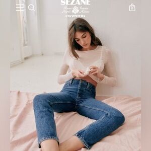 Sezane Brut Sexy Denim Blue Jeans